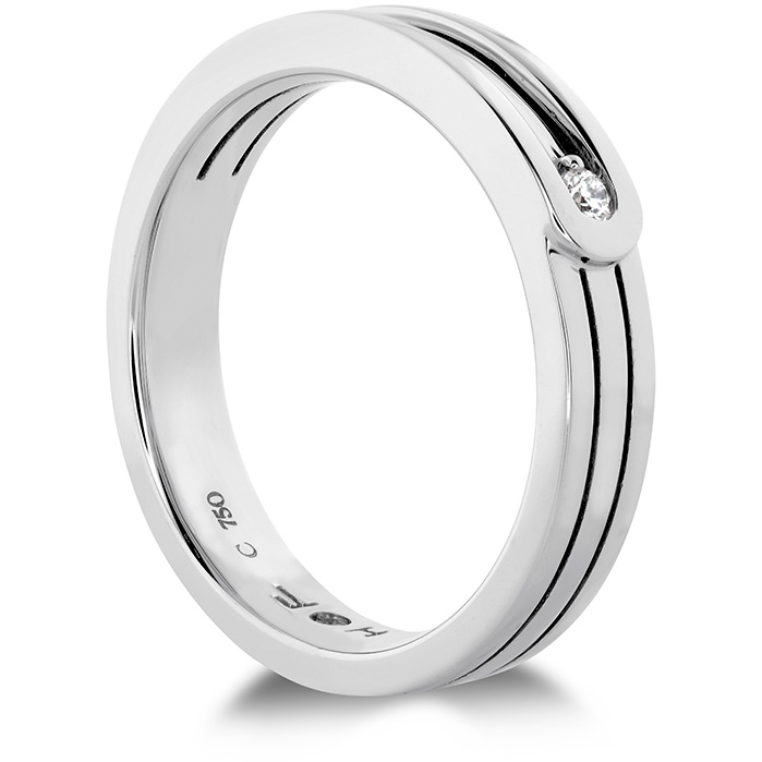 0.03 ctw. Coupled Encompass Triple Row Band 4mm in 18K Rose Gold