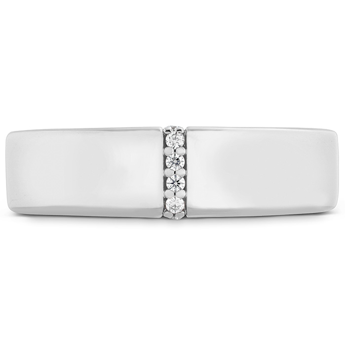 0.08 ctw. Coupled Simplicity Diamond Band 6mm in 18K Yellow Gold