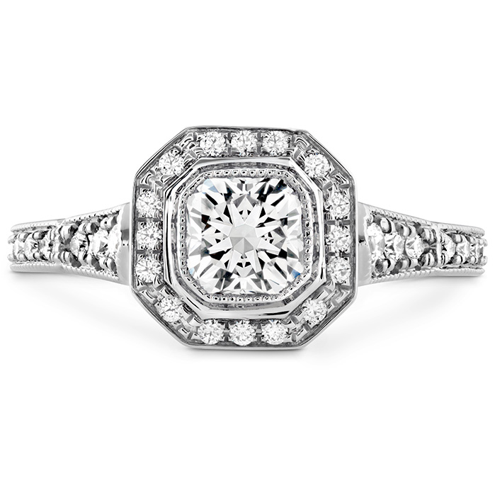 0.35 ctw. Deco Chic DRM Halo Engagement Ring in Platinum 0.35 ctw. Deco Chic DRM Halo Engagement Ring in Platinum