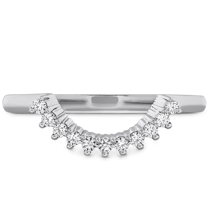 0.1 ctw. Delight Lady Di Diamond on Curve Band in Platinum