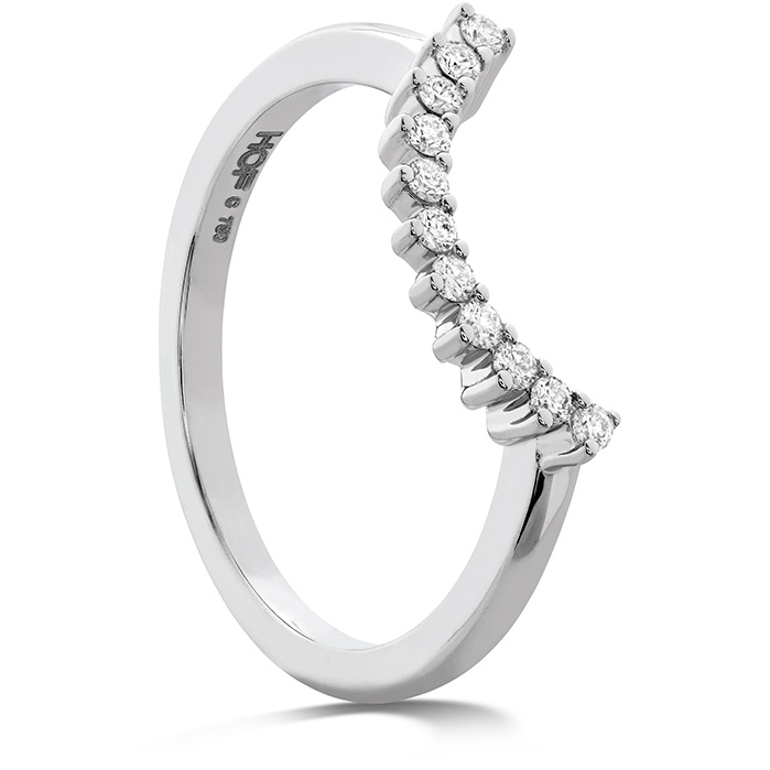 0.1 ctw. Delight Lady Di Diamond on Curve Band in Platinum
