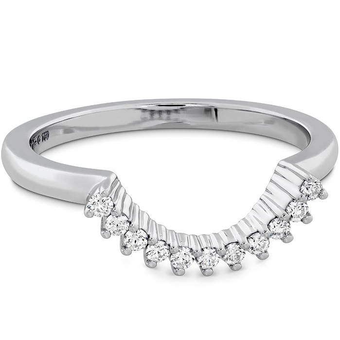0.1 ctw. Delight Lady Di Diamond on Curve Band in Platinum