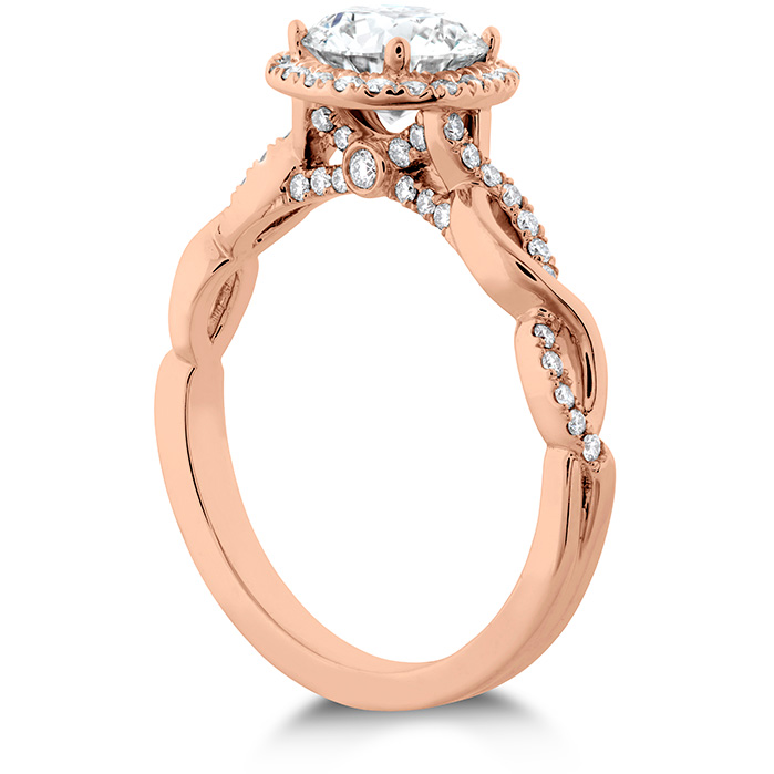 0.23 ctw. Destiny Lace HOF Halo Engagement Ring in 18K Rose Gold