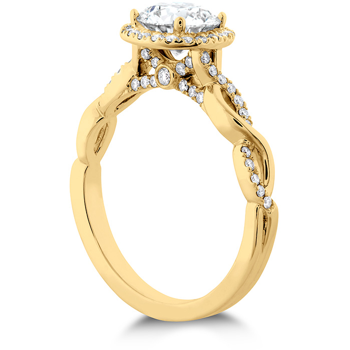 0.24 ctw. Destiny Lace HOF Halo Engagement Ring in 18K Yellow Gold