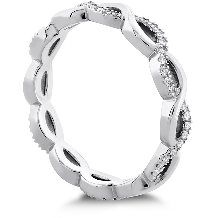 0.18 ctw. Destiny Lace Twist Eternity Band in 18K White Gold