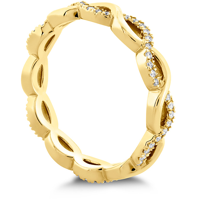 0.18 ctw. Destiny Lace Twist Eternity Band in 18K Yellow Gold