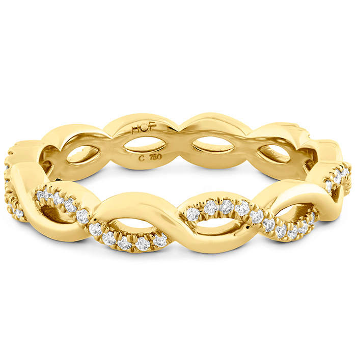 0.18 ctw. Destiny Lace Twist Eternity Band in 18K Yellow Gold
