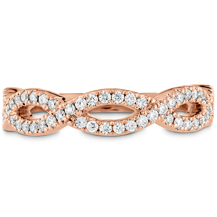 0.3 ctw. Destiny Twist Diamond Band in 18K Rose Gold