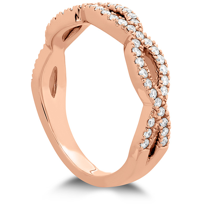 0.3 ctw. Destiny Twist Diamond Band in 18K Rose Gold