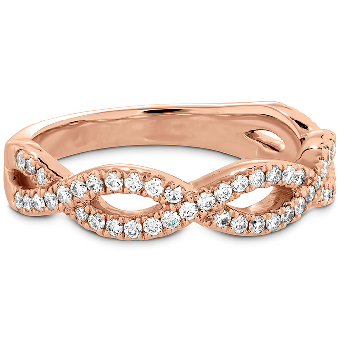 0.3 ctw. Destiny Twist Diamond Band in 18K Rose Gold
