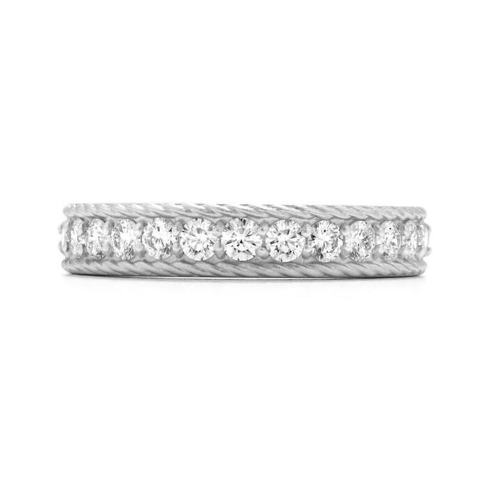 0.5 ctw. Diamond Bar Braided Band with Satin Finish in 18K Yellow Gold