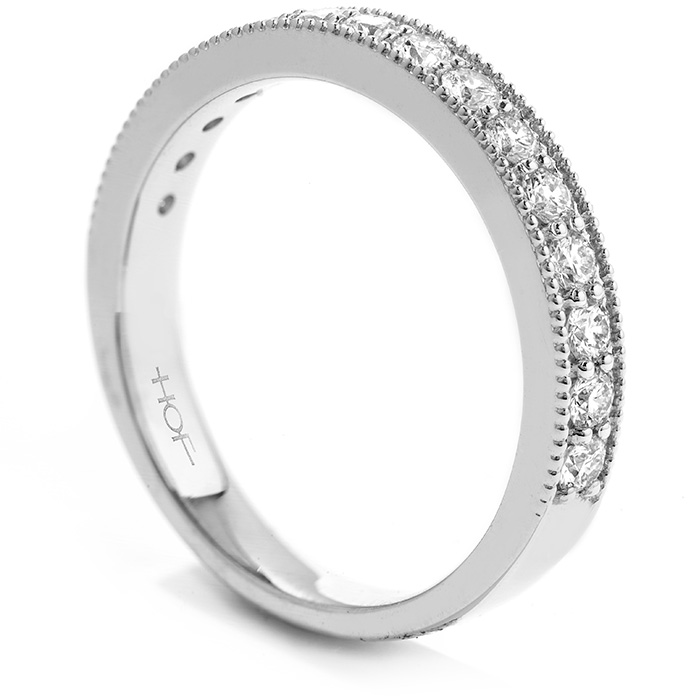 0.45 ctw. Diamond Bar Milgrain Band in 18K White Gold