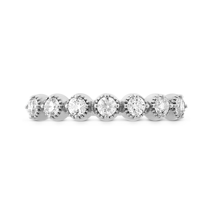 0.22 ctw. Diamond Bar Single Prong Milgrain Midi Band in 18K White Gold