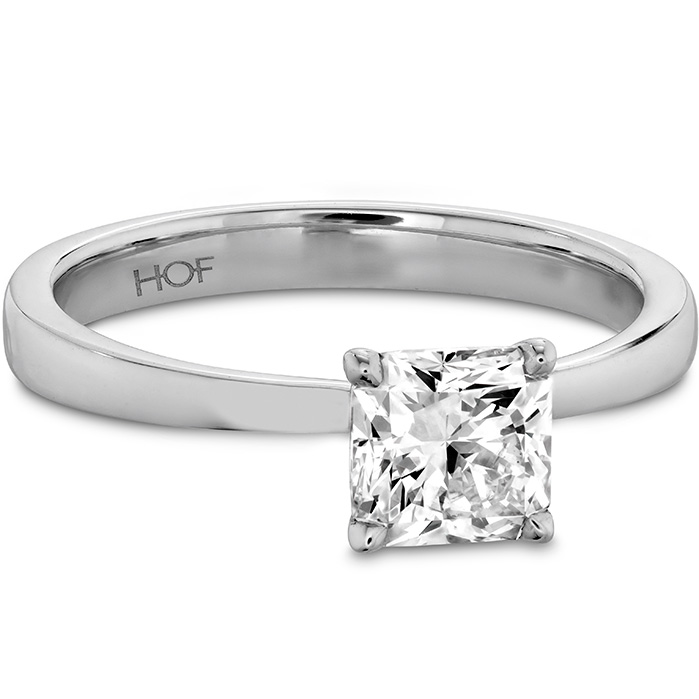 Dream Signature Solitaire Engagement Ring in 18K White Gold