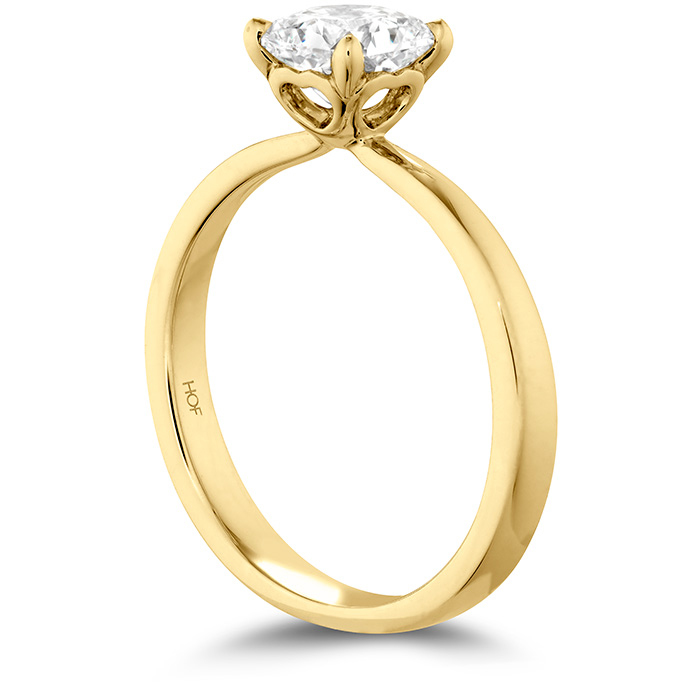 Dream Signature Solitaire Engagement Ring in 18K Yellow Gold