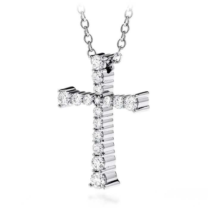 1.2 ctw. Divine Journey Cross Pendant Necklace in 18K White Gold