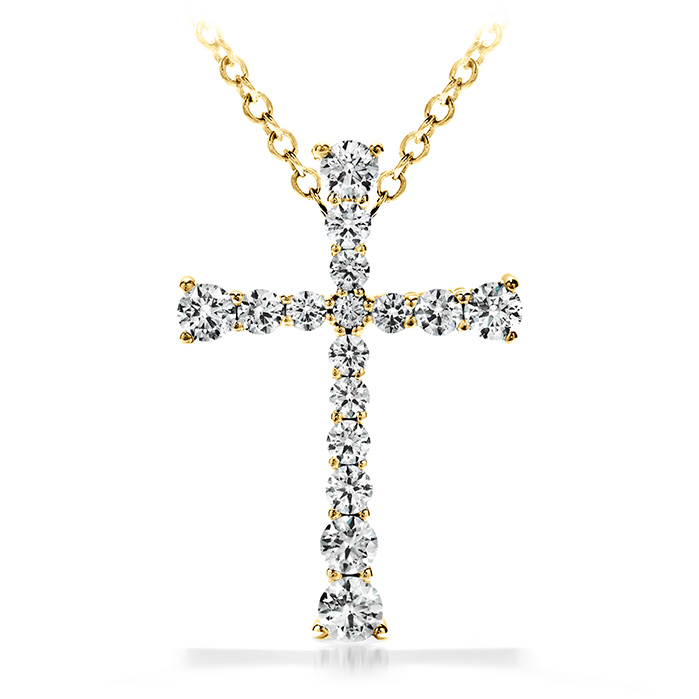 1.2 ctw. Divine Journey Cross Pendant Necklace in 18K Yellow Gold