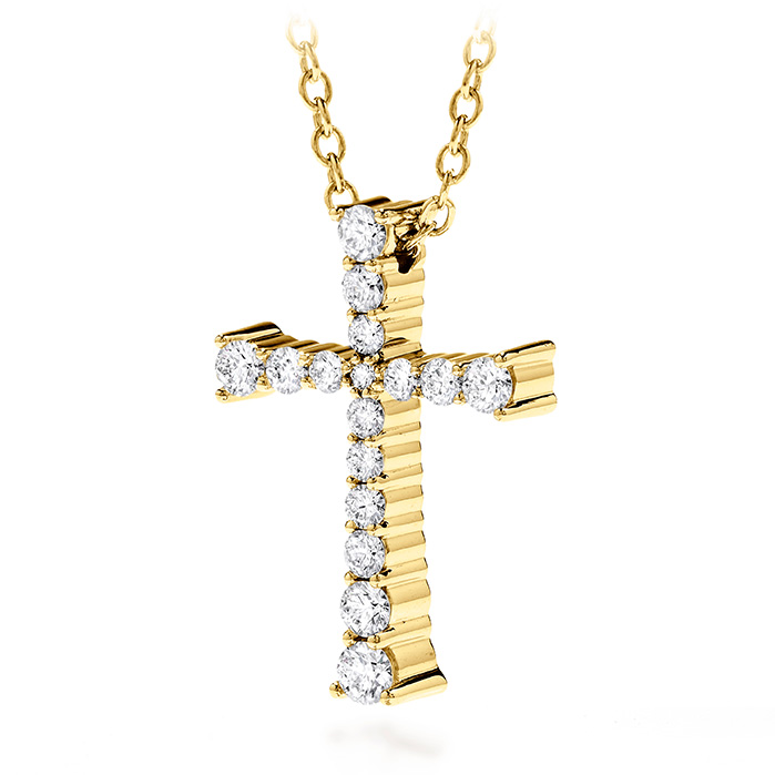 1.2 ctw. Divine Journey Cross Pendant Necklace in 18K Yellow Gold