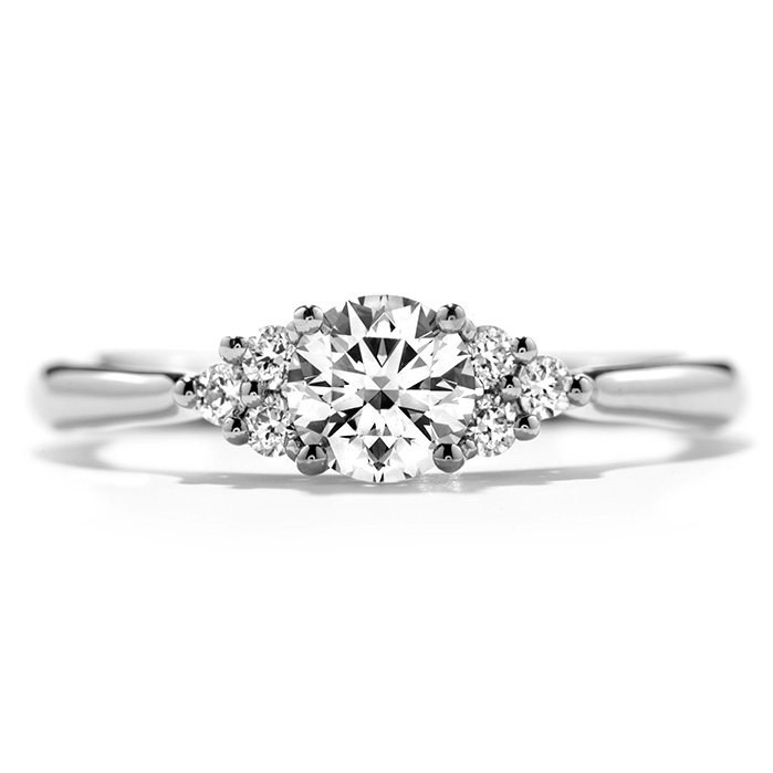 0.12 ctw. Felicity Queen Anne Engagement Ring in 18K White Gold