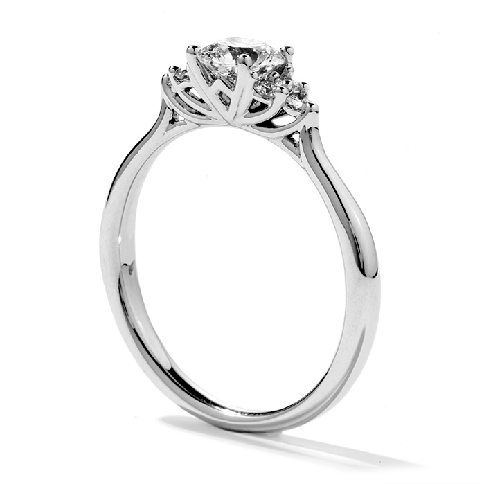 0.12 ctw. Felicity Queen Anne Engagement Ring in 18K White Gold