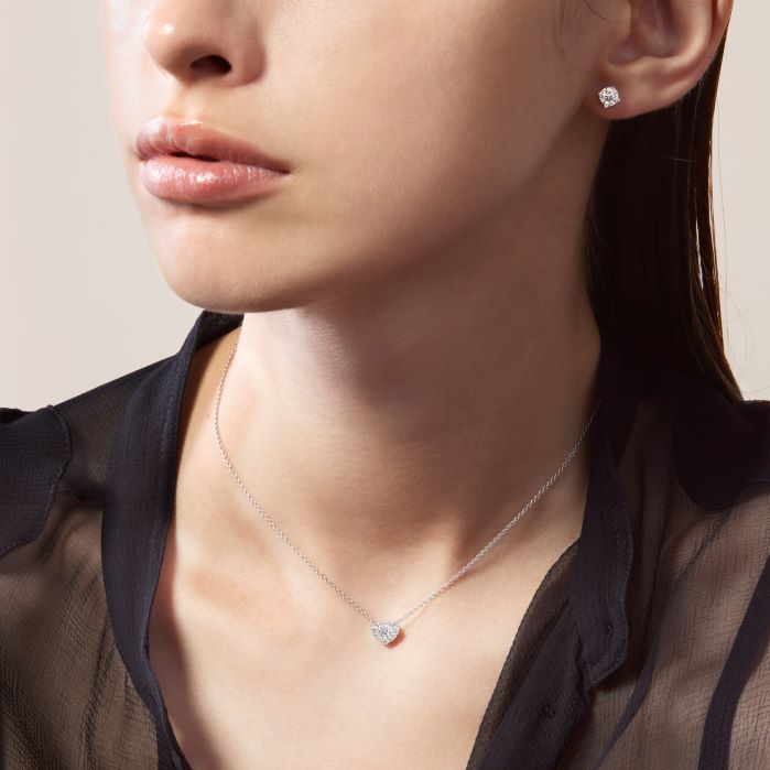 0.45 ctw. Fulfillment Heart Pendant in 18K Rose Gold