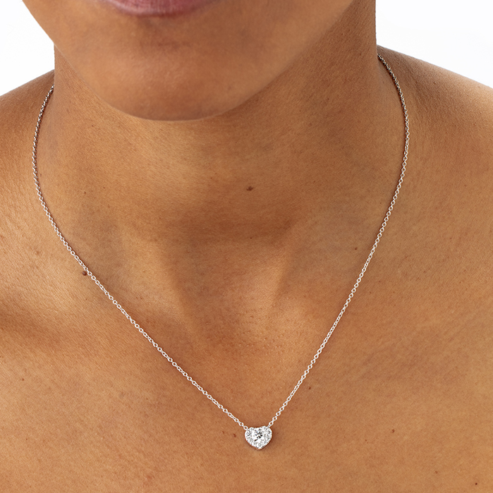 0.45 ctw. Fulfillment Heart Pendant in 18K Rose Gold