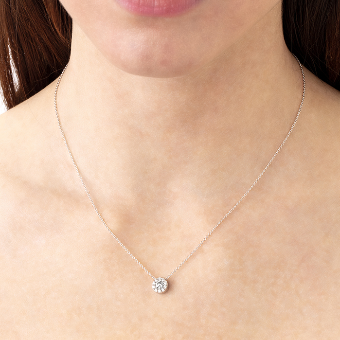 0.5 ctw. Fulfillment Pendant Necklace in 18K White Gold-2
