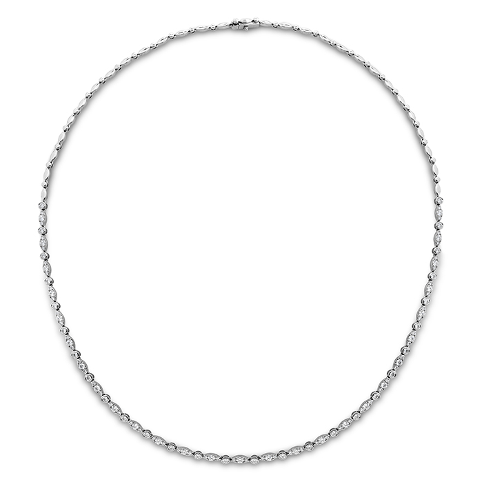 2.69 ctw. HOF Bezel Regal Line Necklace in 18K White Gold