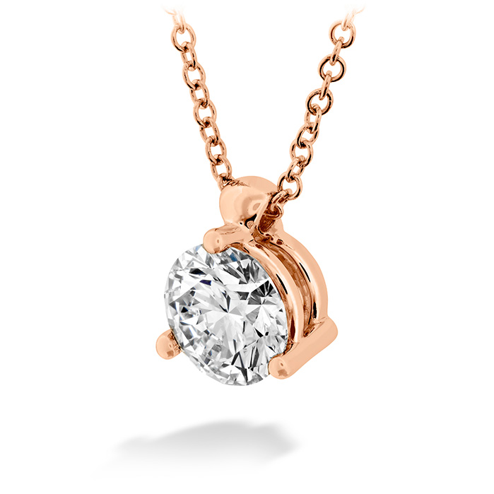 0.25 ctw. HOF Classic 3 Prong Solitaire Pendant in 18K Rose Gold