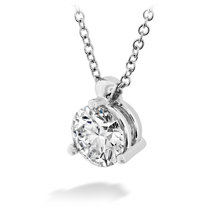 0.5 ctw. HOF Classic 3 Prong Solitaire Pendant in 18K White Gold-3