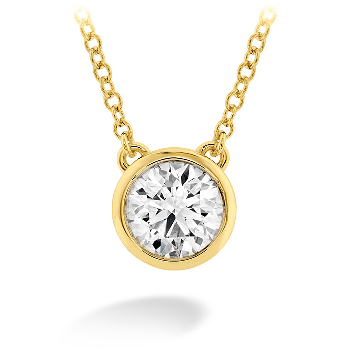 0.5 ctw. HOF Classic Bezel Solitaire Pendant in 18K Yellow Gold