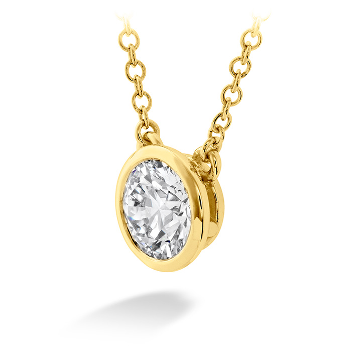 0.5 ctw. HOF Classic Bezel Solitaire Pendant in 18K Yellow Gold
