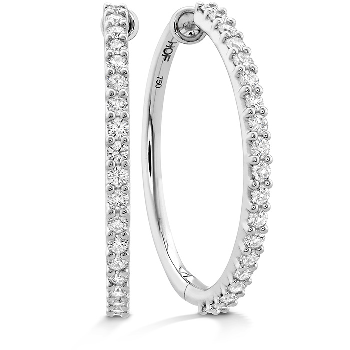 1.2 ctw. HOF Classic Diamond Hoop - Large in 18K Yellow Gold