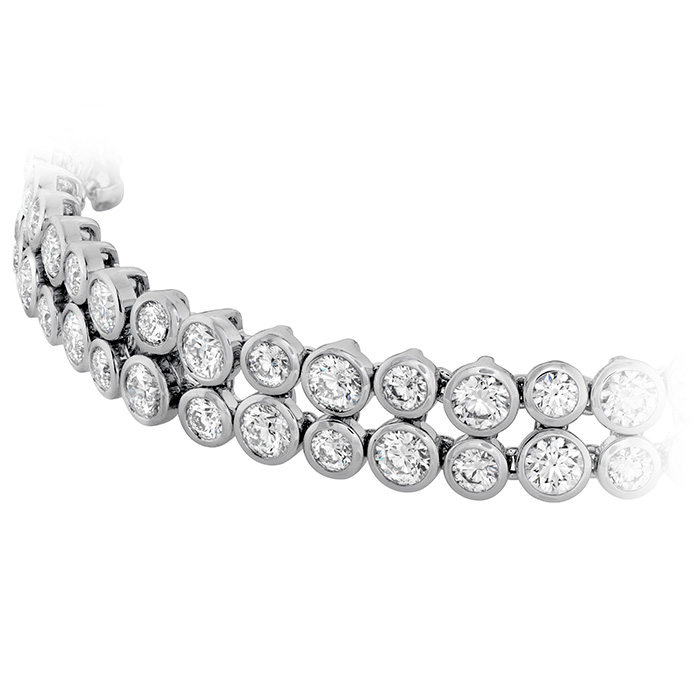 10.9 ctw. HOF Double Bezel Diamond Bracelet in 18K White Gold