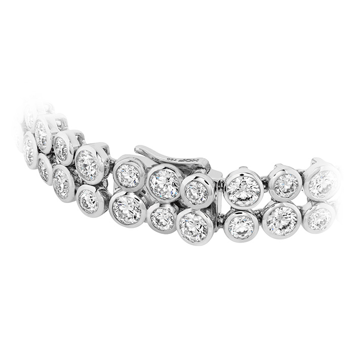 10.9 ctw. HOF Double Bezel Diamond Bracelet in 18K White Gold