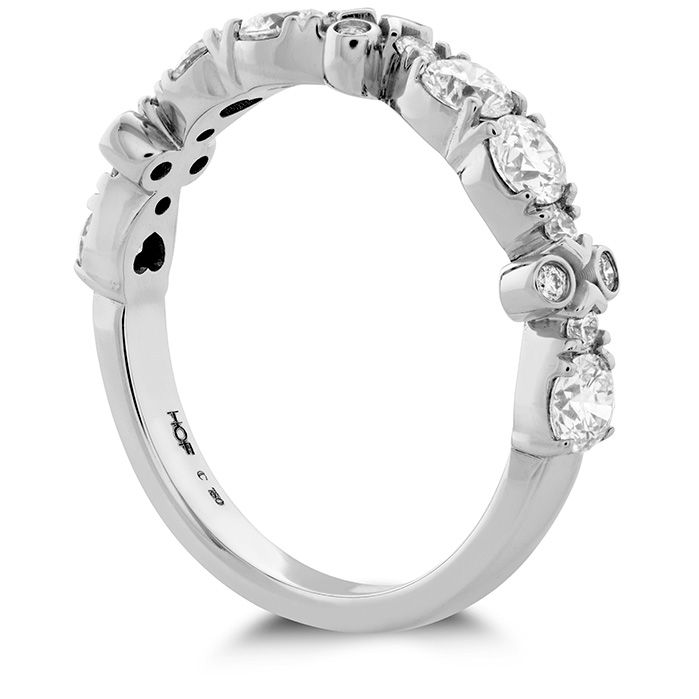 0.9 ctw. HOF Double Teardrop Bezel Diamond Band in 18K Yellow Gold