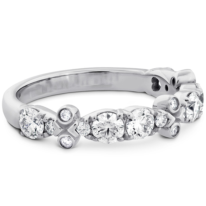 0.9 ctw. HOF Double Teardrop Bezel Diamond Band in 18K Yellow Gold