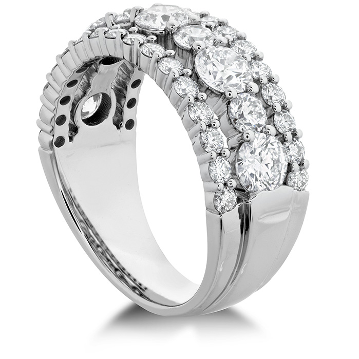 2.25 ctw. HOF Enticing Three Row Ring in 18K White Gold