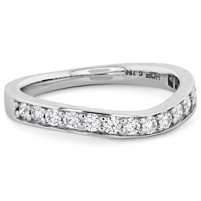 0.38 ctw. HOF Hexagonal Curved Diamond Band in 18K Yellow Gold