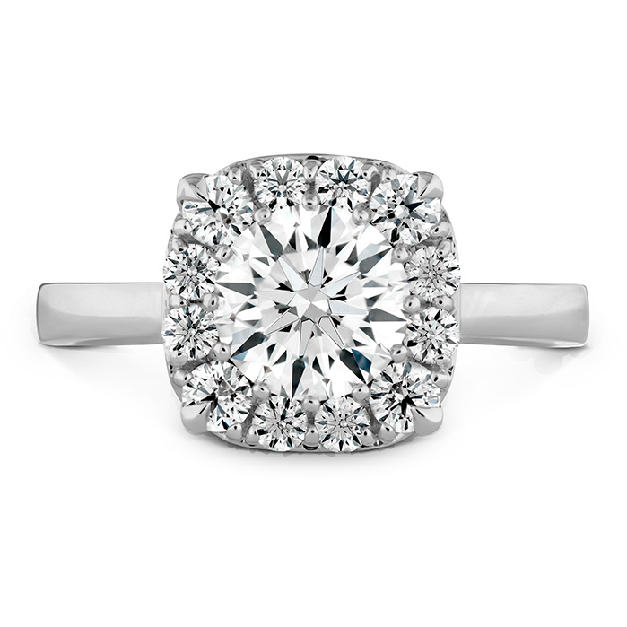 0.49 ctw. HOF Signature Custom Halo Engagement Ring in 18K White Gold 0.49 ctw. HOF Signature Custom Halo Engagement Ring in 18K White Gold