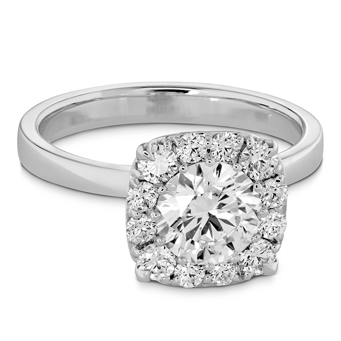 0.49 ctw. HOF Signature Custom Halo Engagement Ring in 18K White Gold-3
