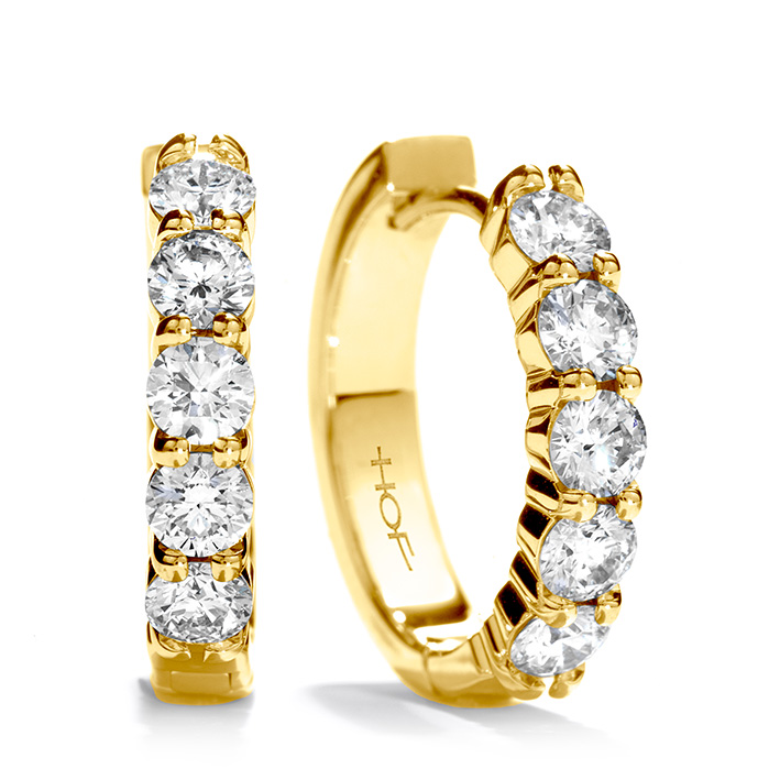 1.85 ctw. Small Mini Hoop Earrings in 18K Yellow Gold