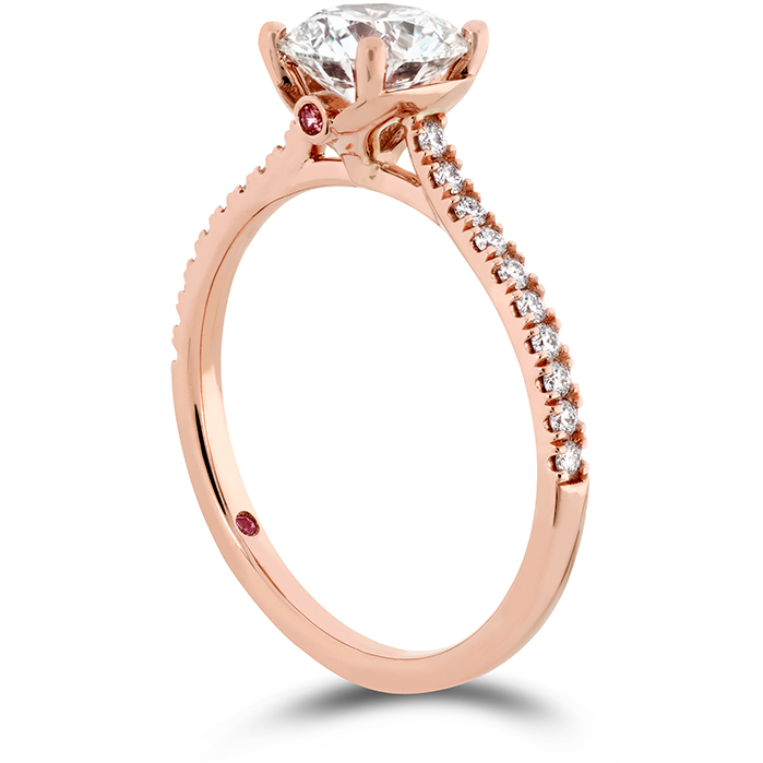 0.18 ctw. Sloane Silhouette Engagement Ring Diamond Band-Sapphires in 18K Rose Gold