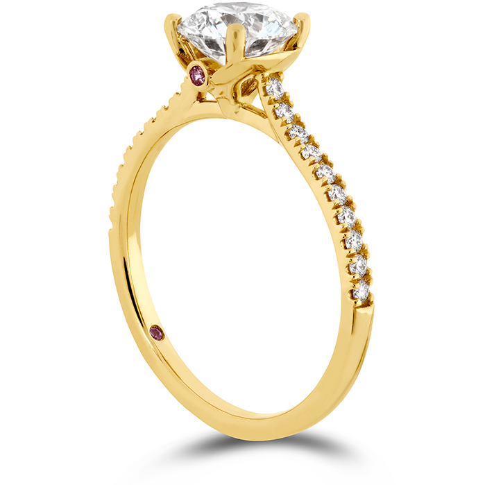 0.18 ctw. Sloane Silhouette Engagement Ring Diamond Band-Sapphires in 18K Yellow Gold