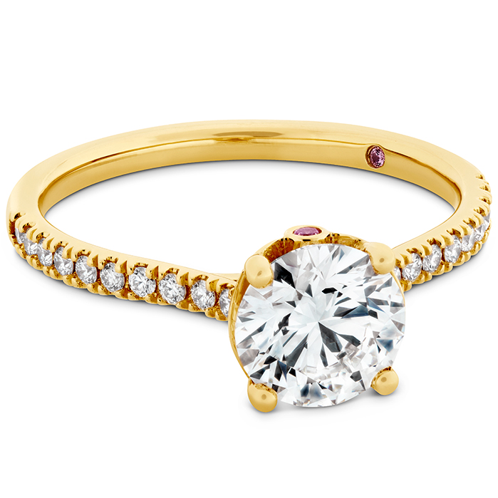 0.18 ctw. Sloane Silhouette Engagement Ring Diamond Band-Sapphires in 18K Yellow Gold