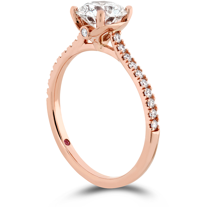 0.18 ctw. Sloane Silhouette Engagement Ring Diamond Band in 18K Rose Gold
