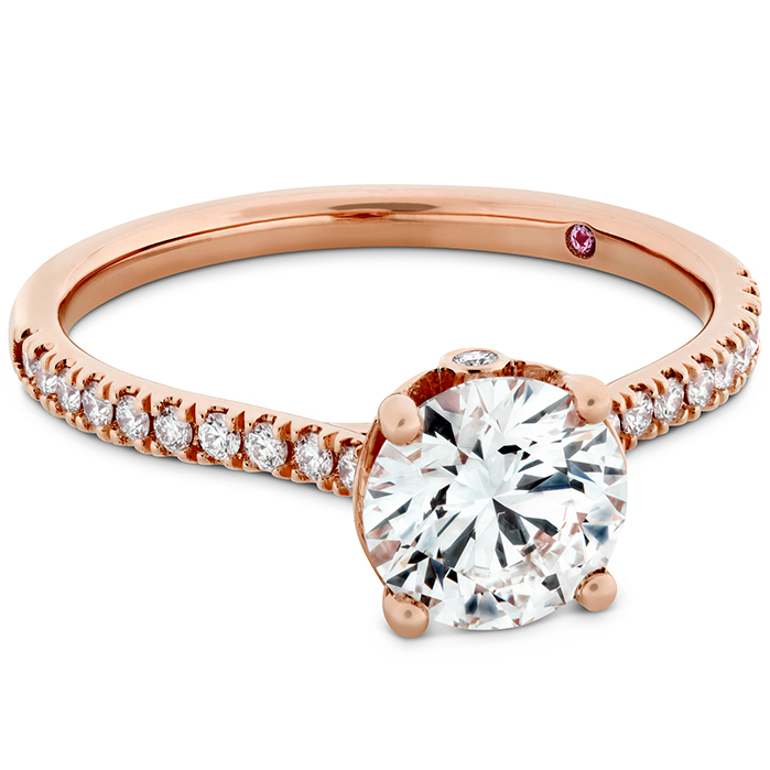 0.18 ctw. Sloane Silhouette Engagement Ring Diamond Band in 18K Rose Gold