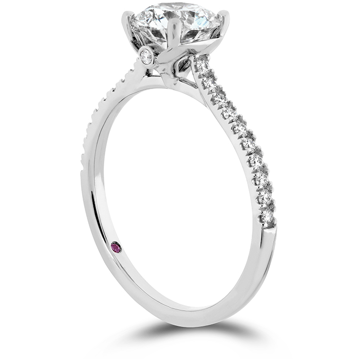 0.18 ctw. Sloane Silhouette Engagement Ring Diamond Band in 18K Rose Gold and Platinum-2