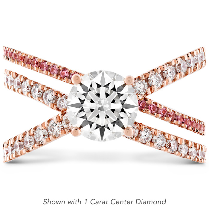 0.45 ctw. Harley Wrap Engagement Ring with Sapphires in 18K Rose Gold