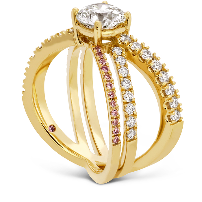 0.5 ctw. Harley Wrap Engagement Ring with Sapphires in 18K Yellow Gold
